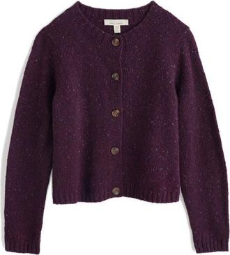 Seasalt Cornwall Dawson Pick Merino Wool Blend Cardigan in Knit Melange Grape at Nordstrom, Size 16 Us