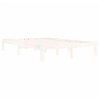 vidaXL Estructura de cama sin colchón madera pino blanco 140x200 cm Vidaxl