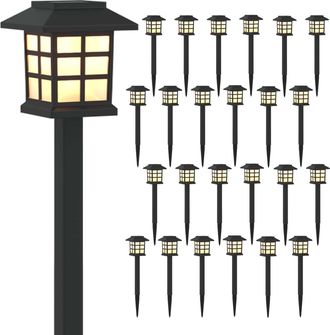 vidaXL Luces Solares Exteriores Con Pico De Tierra 24 Uds. 38,5 Cm Pp Vidaxl