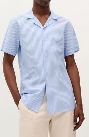 Scalpers Wilhelm Resort Shirt in White Stripes at Nordstrom, Size X-Large Eu