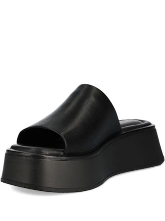 Vagabond platform leather sandals - women - Calf Leather/Fabric/PU-Coated Cow Leather - 39 - Black
