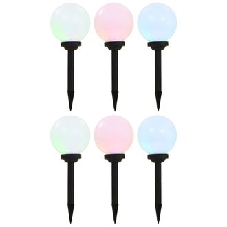 vidaXL Vidaxl - L&aacute;mparas Solares Esf&eacute;ricas De Exterior 6 Uds Led Rgb 20 Cm
