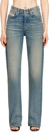 Diesel Regular Jeans High Waist 1971 D-Sent, Medium blue, Button fly