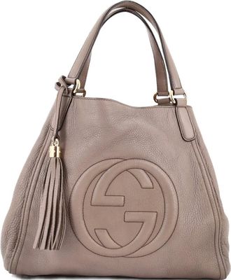 Gucci Soho Leather Medium shoulder bag - Grijs