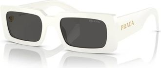 Prada Kussen vormige zonnebril in wit acetaat - Dames - Zonnebrillen - Wit - 52 MM - Accessoires