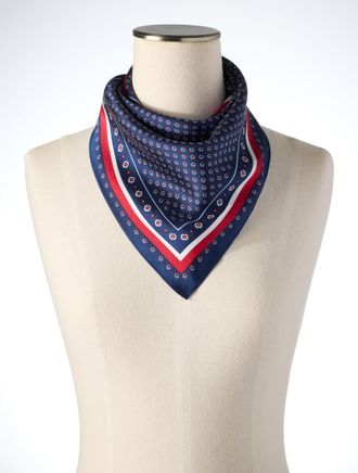Talbots Foulard Floral Square Scarf - Ink - 001 Talbots