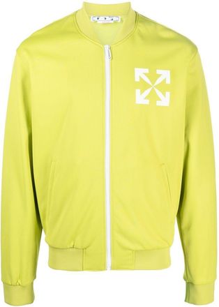 Off-white Arrow-print track jacket - men - Cotton/Elastane/Polyamide/Polyamide - L - Yellow