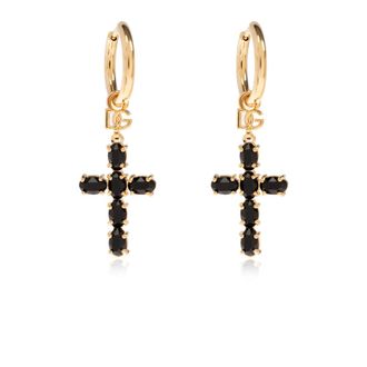 Dolce & Gabbana Accessoires, Dames, Geel, ONE Size, Oorbellen met bedels