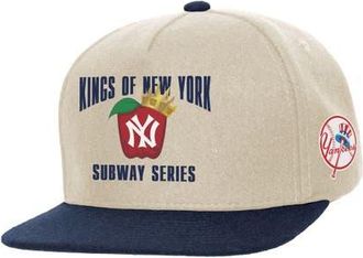 Mitchell & Ness Cream New York Yankees Subway Series Matchup Pro Pinch Snapback at Nordstrom