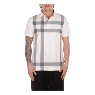 Barbour Blaine Tartan Korte Mouw Polo - Heren - Polos - Wit - L - Katoen - Tops