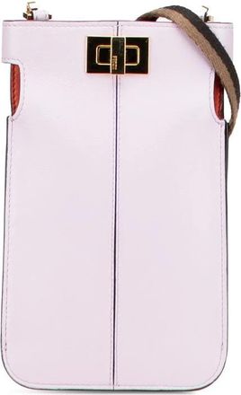 Fendi Pre-owned Cross Body Bags, female, Pink, Size: ONE SIZE Pre-owned Leather Phone Pouch