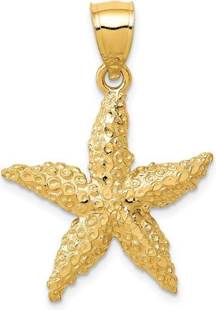 Diamond2Deal 14k Yellow Gold Starfish Pendant