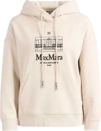 Max Mara Hoodies & sweatvesten, Dames, Beige, S, Katoen, Smmandrea Hoodie