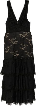 Camilla Ottoman Elegance gelaagde jurk - Zwart