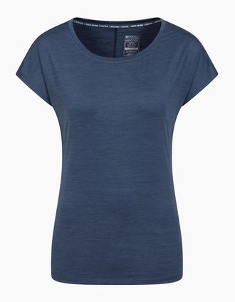 Mountain Warehouse Womens Mountain Warehouse Womens/Ladies Panna II UV Protection Loose T-Shirt - Navy - Size: 16