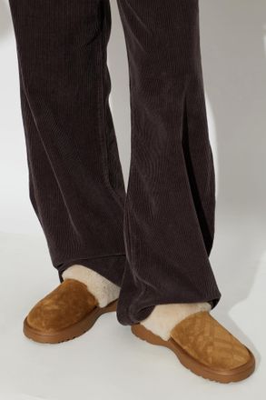 Burberry Flint Slides, Womens, Brown