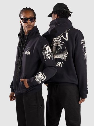 THE DUDES Dark Pattern Classic Premium Hoodie schwarz