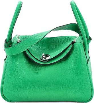 Herm&egrave;s Lindy Bag Clemence 26 shoulder bag - women - Calf Leather - One Size - Green