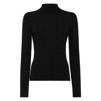 Philipp Plein Dames, Truien, Zwart, Maat: S Viscose