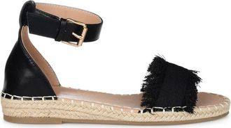 Journee Collection Tristeeen Ankle Strap Espadrille Sandal in Black at Nordstrom Rack, Size 6.5