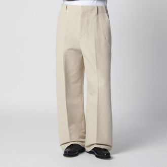Jacquemus Pantaloni Pastro beige in tela di cotone