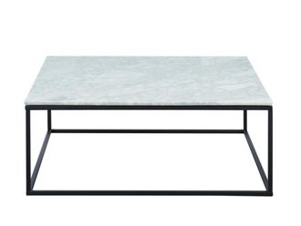 Pascal Morabito Mesa de centro fija m&aacute;rmol negro, blanco