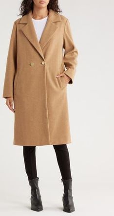 Area Stars Belinda Double Breasted Twill Coat in Camel at Nordstrom Rack, Size Medium