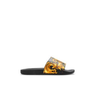 Versace Jeans Couture Sliders, male, Black, Size: 6 US Rubber Slides