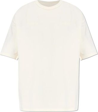 Amiri Bandana Patch Oversized T-shirt - Heren - T-shirts - Beige - XS - Katoen - Tops