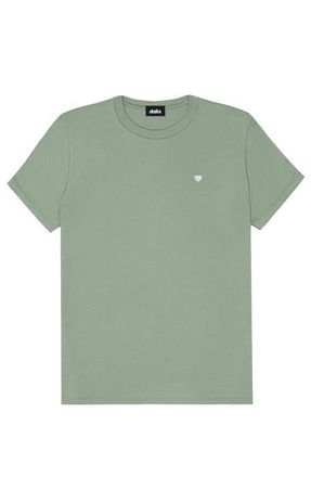 Dalix Womens Lil Heart Jersey Relaxed Tee in Sage at Nordstrom, Size Xx-Large