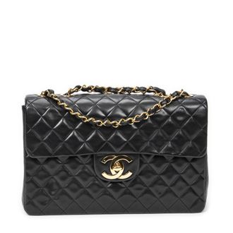 Chanel Pre-owned Womens Maxi Jumbo XL Flap Shoulder bag - Black - One Size