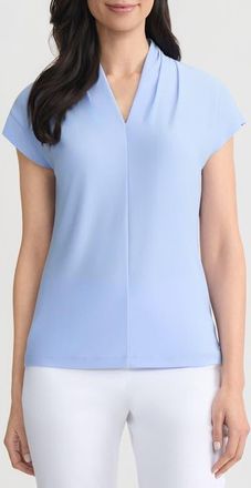 Kasper Cap Sleeve Woven Shirt in Paris Bleu at Nordstrom, Size X-Small