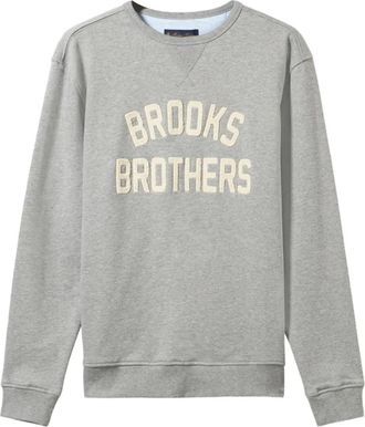 Brooks Brothers Felpa con logo ricamato - Grigio