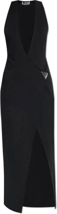 The Attico Sleeveless Dress - Dames - Feestkleedjes - Zwart - 2XS - Leer - Kleedjes