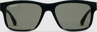 Gucci Rectangular Frame Sunglasses, Black