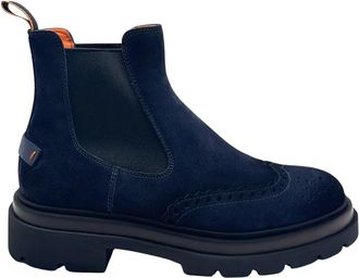 Santoni Chelsea Boot - Heren - Chelseaboots - Blauw - 39 1/2 EU - Schoenen