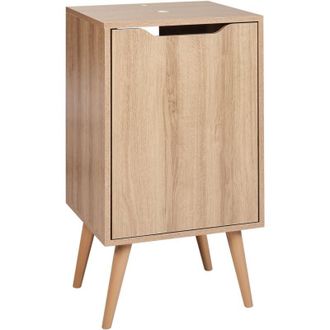 Beliani Beliani - Washbasin Cabinet 45 x 80 cm Bathroom Storage with Shelves mdp Light Brown Junin