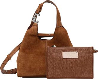 Coccinelle Bolso Peque&ntilde;o de Ante para Hombro - Bags - Mujer - Marr&oacute;n - ONE SIZE