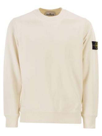 Stone Island Regular Fit Crew Neck Sweatshirt With Raglan Sleeves