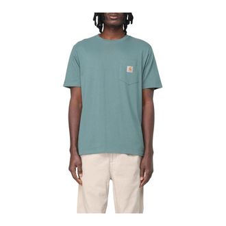 Carhartt Work in Progress Carhartt Wip, T-Shirts, male, Green, Size: L Chase Pocket Tee