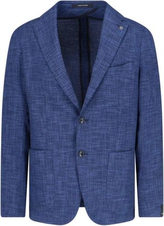 Tagliatore Single-Breasted Blazer - Blue Mélange