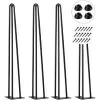 OEM Patas De Mesa Tipo Horquilla, 60 Cm, Juego De 4 Patas Met&aacute;licas Para Muebles De Bricolaje Para Armarios, Cajoneras Y Mesitas De Noche - Crezuo