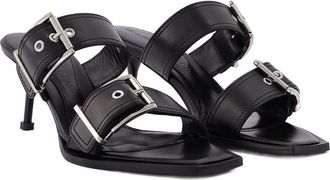 Alexander McQueen Womens Silver And White Leather Pumps Shoes