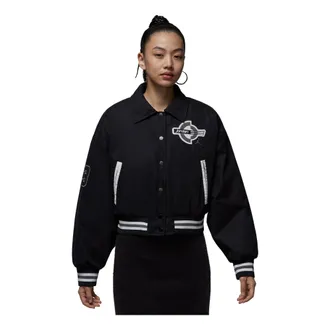 Nike Jordan (WMNS) Air Jordan Brooklyn Therma-Fit Varsity Jacket Black HV0404-010