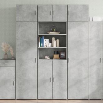 Berkfield Home Storage Cabinet Concrete Grey 70x42.5x225 cm Engineered Wood