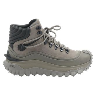 Moncler Lace-up Boots, male, Gray, Size: 6 US Lace-up Boots