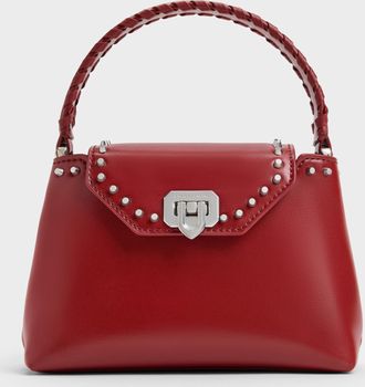 Charles & Keith Arwen Studded Top Handle Bag