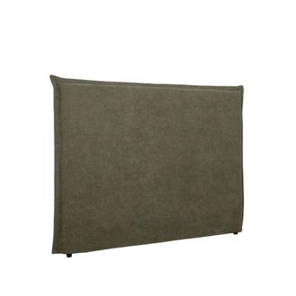 Klast Cabecero doble de tela verde oscuro 170 cm x 120 cm
