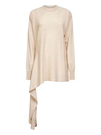 Uma Wang asymmetric sweater - women - Cashmere - S - Neutrals