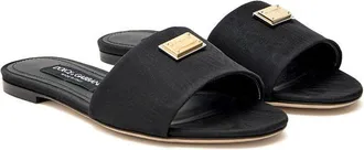 Dolce & Gabbana Womens Black Polyester Slippers